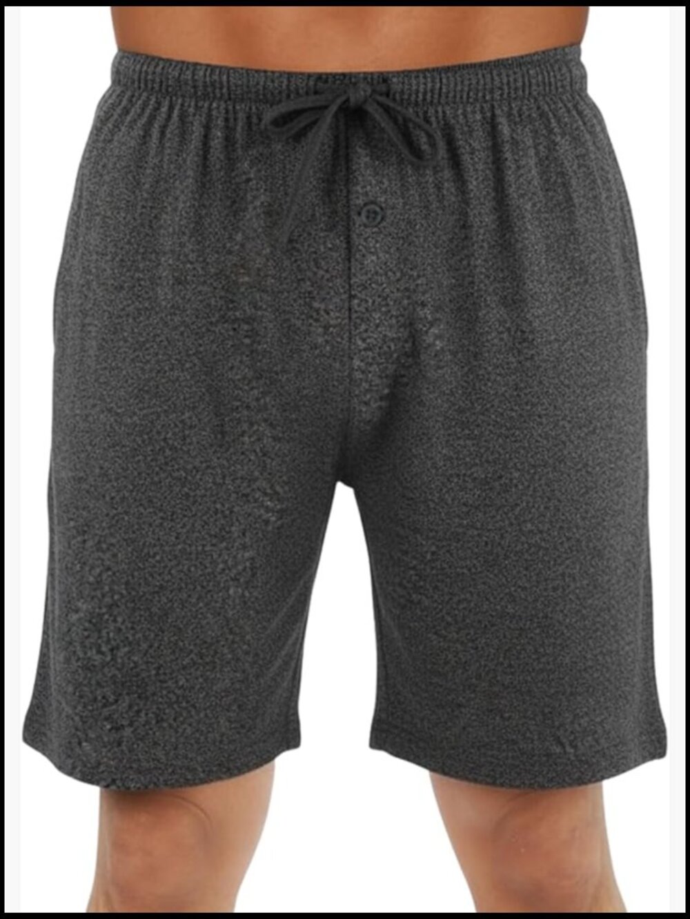 Cotton Polyester Sleep Shorts with Drawstring Waist, Fitted Pajama Bottoms